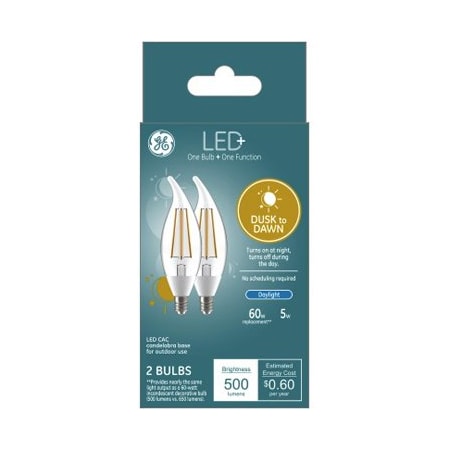 Current GE 2PK 5W DuskDawn Bulb 93121491
